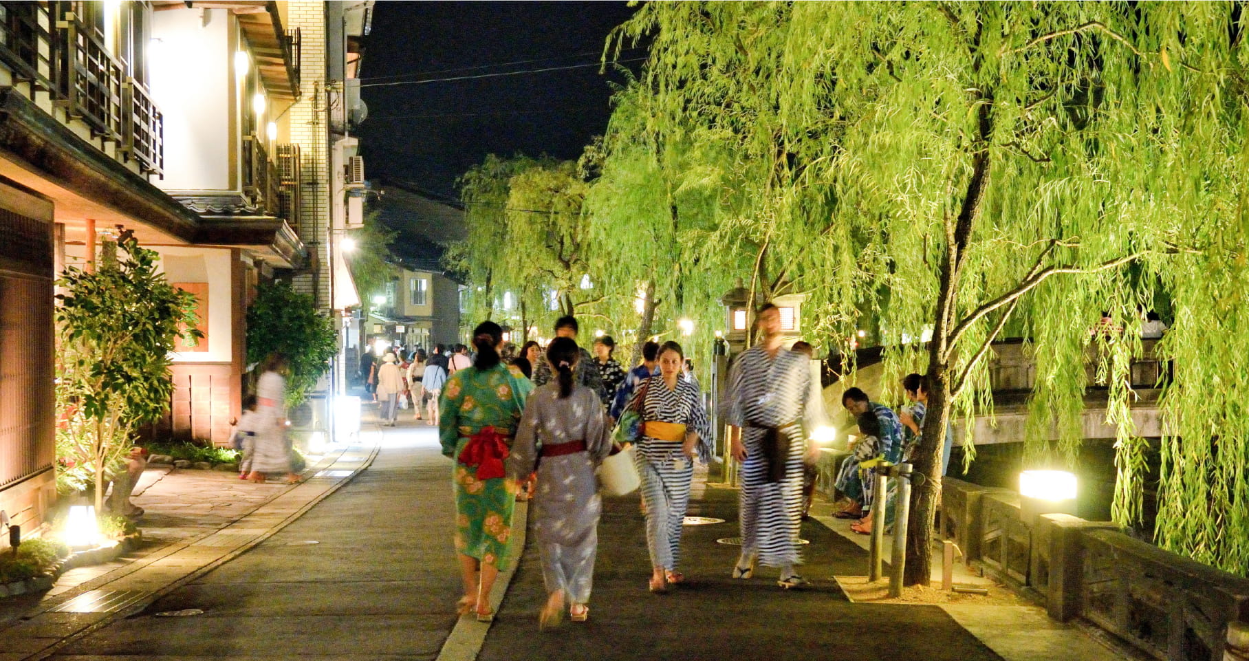 城崎の温泉街画像